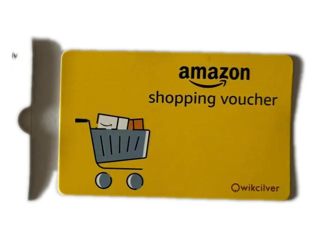 White pouch with ASV Amazon gift card